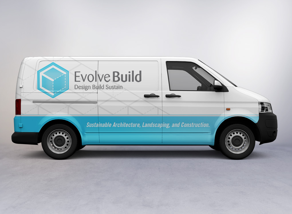 exist, exist design studio, michael glowacki, evolve, evolve build, logo, identity, branding