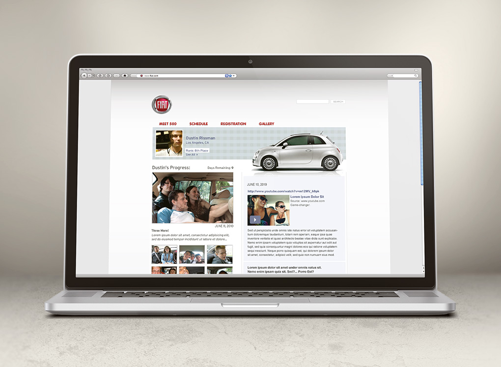 exist, exist design studio, michael glowacki, evolve, fiat, web design, web content