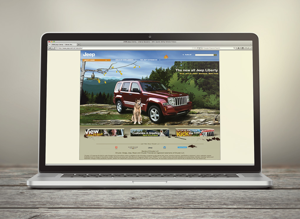 exist, exist design studio, michael glowacki, jeep, jeep liberty, web design, web content