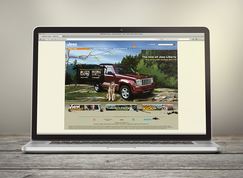 exist, exist design studio, michael glowacki, jeep, jeep liberty, web design, web content