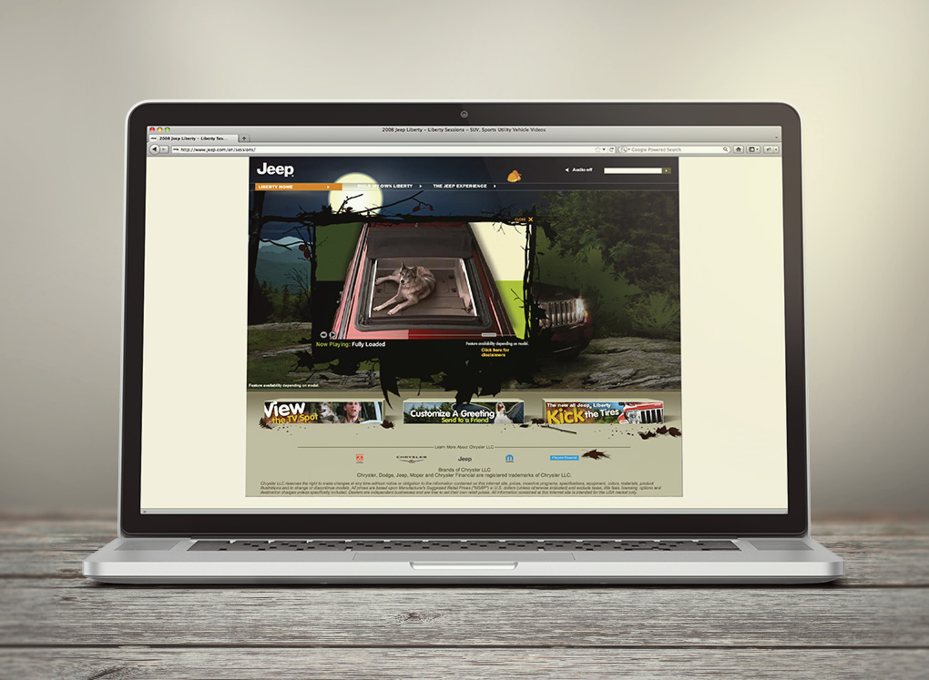 exist, exist design studio, michael glowacki, jeep, jeep liberty, web design, web content