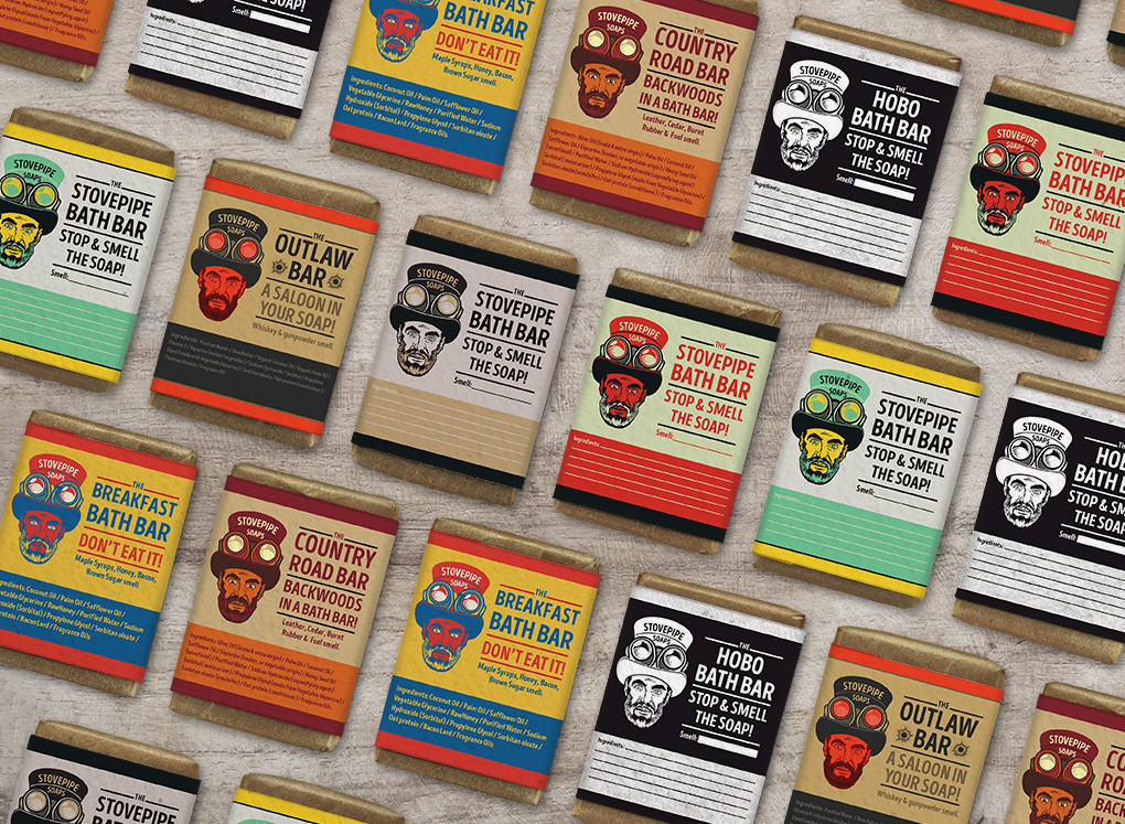 exist, exist design studio, michael glowacki, stovepipe soaps, packaging design, branding, identity, logo